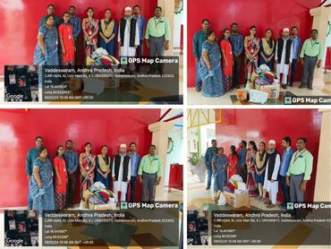Two men in bicycle jerseys sitting outside at table having coffee